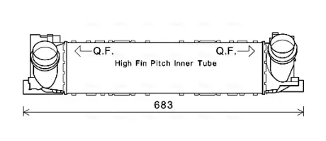 Радиатор интеркулера AVA cooling systems BW4467 Бмв F20