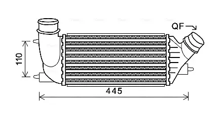 Радиатор интеркулера AVA cooling systems CNA4270 Фиат Скудо