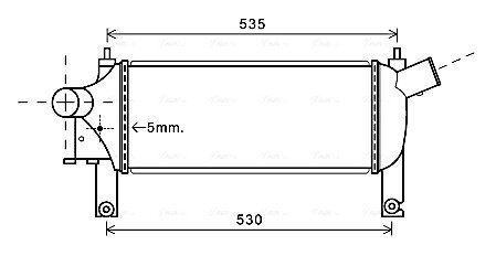 Радіатор інтеркулера ava cooling systems DNA 4339 на Ниссан Нп 300