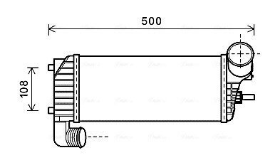 Радиатор интеркулера ava cooling systems FD4574 на Форд Фокус 3