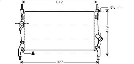 Радиатор интеркулера ava cooling systems FDA2405 на Форд Transit