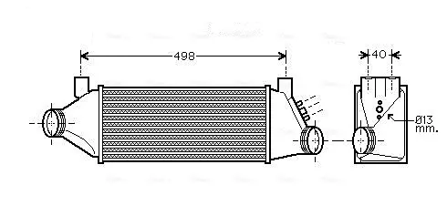 Радіатор інтеркулера AVA Cooling Systems FDA4385 (фото 1)