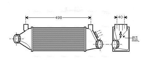 Радиатор интеркулера ava cooling systems FDA4385 на Форд Transit