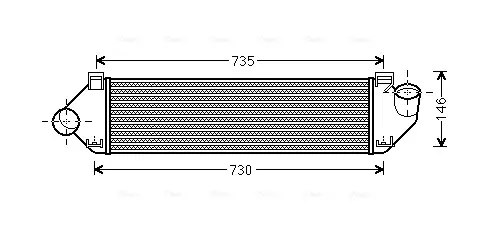 Радиатор интеркулера AVA cooling systems FDA 4438