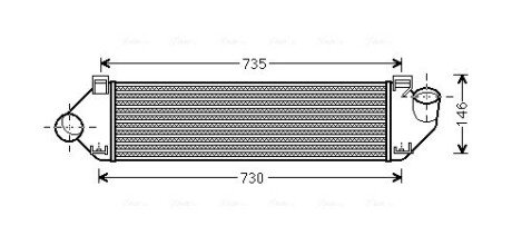 Радіатор інтеркулера ava cooling systems FDA4438