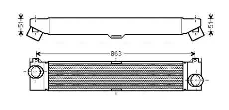 Радиатор интеркулера AVA cooling systems FTA4360 Ситроен Джампер