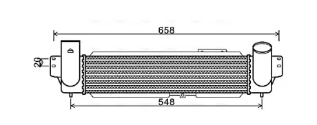 Радіатор інтеркулера AVA cooling systems KA4141