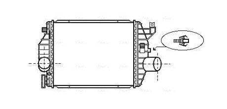 Радіатор інтеркулера ava cooling systems MS 4357 на Мерседес Вито 638