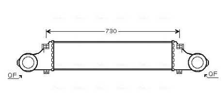 Радіатор інтеркулера ava cooling systems MSA4354