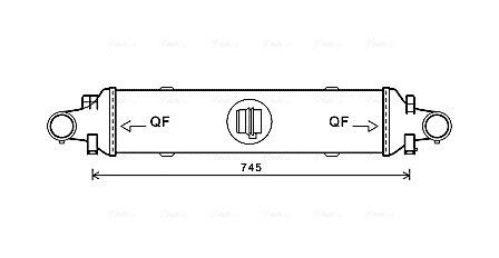 Радіатор інтеркулера ava cooling systems MSA4593 на Мерседес CLS-Class C218/X218