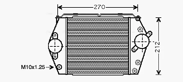 Радиатор интеркулера AVA cooling systems MZ4188