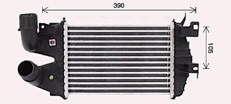 Радіатор інтеркулера ava cooling systems OL4691