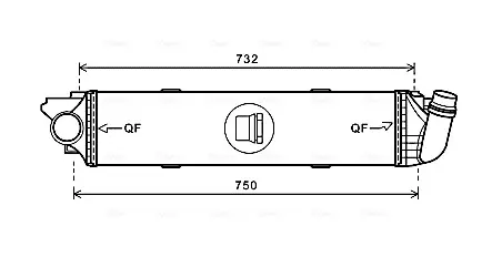 Радиатор интеркулера AVA cooling systems RT4622