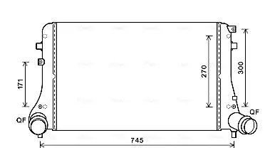 Радиатор интеркулера AVA cooling systems VN4377