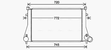 Радиатор интеркулера ava cooling systems VN4403 на Шкода Octavia A8