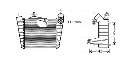 Радиатор интеркулера AVA cooling systems VNA4213 Шкода Фабия 2