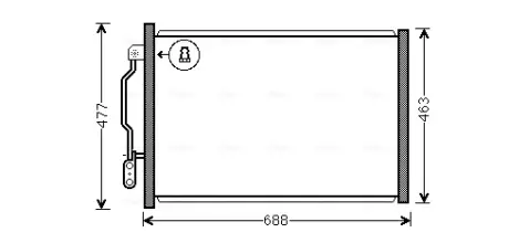 Радіатор кодиціонера AVA cooling systems MSA5605