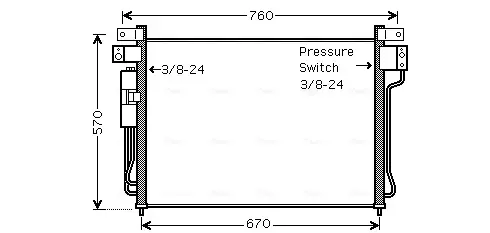 Радiатор кондицiонера AVA Cooling Systems DNA5299D (фото 1)