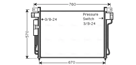 Радiатор кондицiонера AVA cooling systems DNA5299D