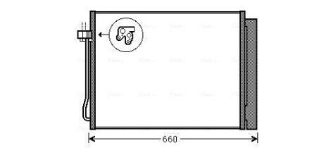 Радиатор кондиционера BMW X5 E70 (07-) BW5377D (AVA) ava cooling systems BWA5377D