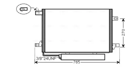 Радіатор кондиціонера MERCEDES A-CLASS W169/B-CLASS W245 (вир-во AVA) AVA Cooling Systems MSA5579D
