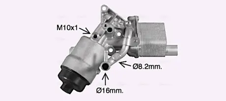 Радіатор масляний CHEVROLET/ OPEL в зборі (вир-во AVA) AVA Cooling Systems OL3702H