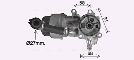 Радіатор масляний CITROEN/FIAT/FORD/VOLVO у зборі (Ava) ava cooling systems CN3307H на Пежо 307