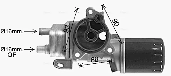 Радіатор масляний CITROEN/ FORD/ PEUGEOT (вир-во AVA) AVA cooling systems CN3327H