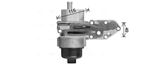 Радіатор масляний FORD TRANSIT 2.2/2.4 TDCi +06 (вир-во AVA) AVA cooling systems FD3669H Форд Transit