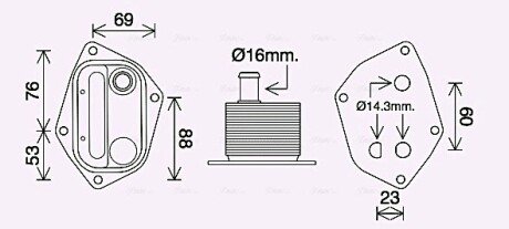 Радіатор масляний HYUNDAI ACCENT/ KIA CERATO (2004) (AVA) ava cooling systems HY3459 на Hyundai I30