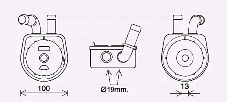 Радіатор масляний JMAZDA 3/ 6/ CX7 (2004) (Ava) AVA cooling systems MZ3289 Мазда 3 bl