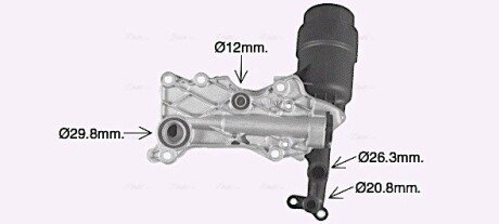Радіатор масляний MERCEDES C-CLASS W 204 (07-) в сб. (AVA) ava cooling systems MS3741H