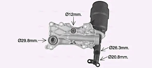 Радіатор масляний MERCEDES C-CLASS W 204 (07-) в сб. (вир-во AVA) AVA cooling systems MS3741H