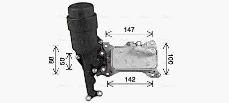 Радіатор масляний MERCEDES C-CLASS W 204 (07-) в сб. (AVA) ava cooling systems MS3741H на Jeep Compass