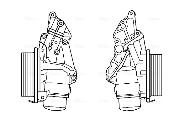 Радіатор масляний MERCEDES W204/W207/W211 DIESEL в зборі (вир-во AVA) AVA Cooling Systems MS3688H (фото 1)