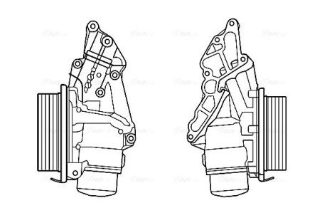 Радіатор масляний MERCEDES W204/W207/W211 DIESEL в зборі (AVA) ava cooling systems MS3688H на Мерседес GLS-Class X166