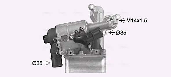 Радіатор масляний Nissan/Opel/Renault в зборі (вир-во AVA) AVA cooling systems RT3631H