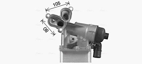 Радіатор масляний Nissan/Opel/Renault в зборі (AVA) ava cooling systems RT3631H на Рено Меган 3