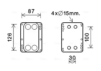 Радіатор масляний Nissan/Opel/Renault (вир-во AVA) AVA Cooling Systems RT3631 (фото 1)