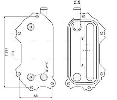 Радіатор масляний TOYOTA AURIS/ AVENSIS/ RAV 4 (Ava) ava cooling systems TO3792