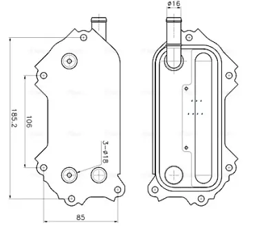 Радіатор масляний TOYOTA AURIS/ AVENSIS/ RAV 4 (Ava) AVA cooling systems TO3792 Тойота Королла е150