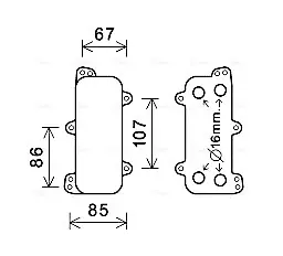 Радиатор масляный VW TOUAREG, VW T5 (пр-во AVA) AVA cooling systems VN3392