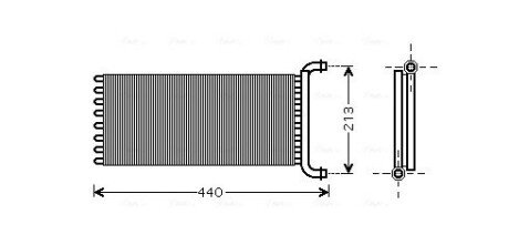 Радіатор пічки (опалювача) ava cooling systems MSA6399