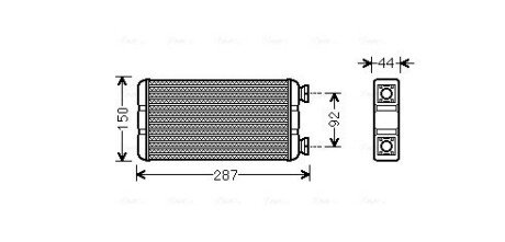 Радіатор пічки (опалювача) ava cooling systems RTA6457 на Опель Мовано