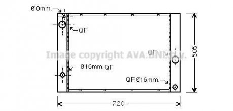 Радиатор охлаждения двигателя ava cooling systems BWA2338