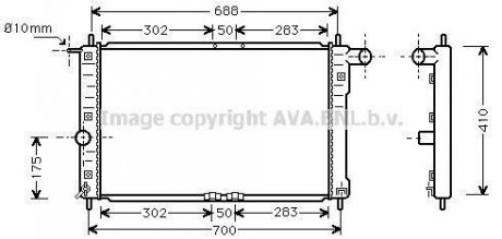 Радіатор охлаждения DAEWOO LANOS (97-) 1.3-1.6 i (пр-во) ava cooling systems DWA2014