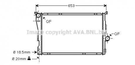 Радиатор охлаждения двигателя ava cooling systems BWA2278