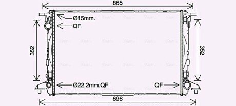 Радиатор охлаждения двигателя ava cooling systems AI2412 на Ауди Q5