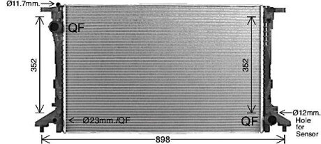 Радиатор охлаждения двигателя ava cooling systems AI2441 на Ауди Audi Q8