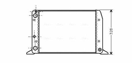 Радиатор охлаждения двигателя ava cooling systems AIA 2028 на Ауди 80 б3
